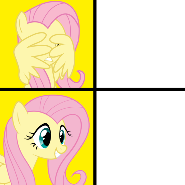 Hotline Bling (Fluttershy) Blank Meme Template