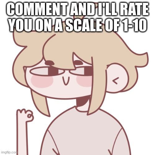 COMMENT AND I'LL RATE YOU ON A SCALE OF 1-10 | made w/ Imgflip meme maker