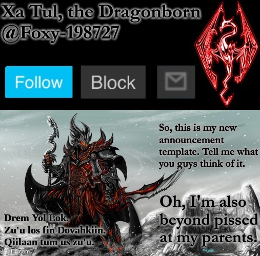 New temp https://imgflip.com/memegenerator/358674396/Foxy-198727-announcement-template | So, this is my new 
announcement 
template. Tell me what you guys think of it. Oh, I'm also beyond pissed at my parents. | image tagged in foxy-198727 announcement template | made w/ Imgflip meme maker