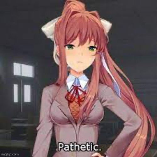 Pathetic Monika | image tagged in pathetic monika | made w/ Imgflip meme maker