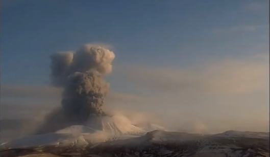 Semisopochnoi vigorous eruption, cropped Blank Meme Template
