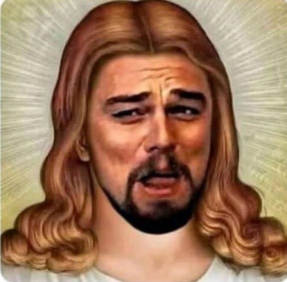 Jesus DiCaprio Laugh Blank Meme Template