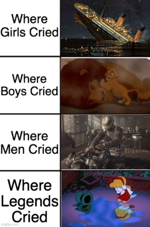 Nostalgia cries | image tagged in where girls boys men and legends cried | made w/ Imgflip meme maker