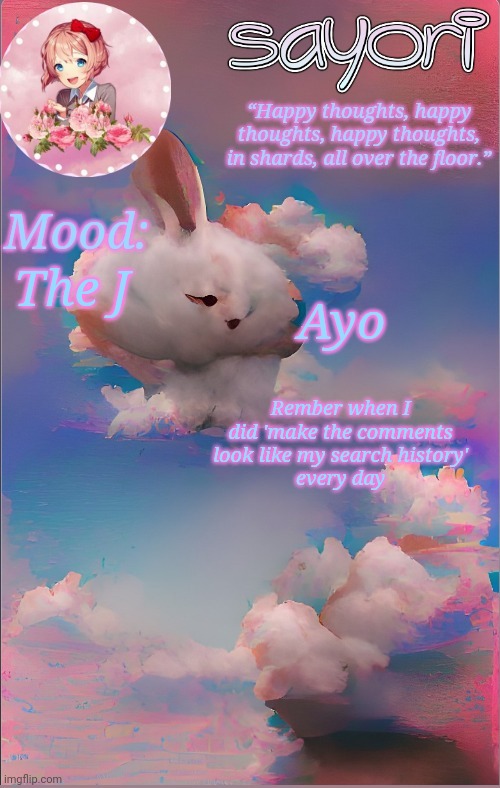 Wombo.art combo | Ayo; The J; Rember when I did 'make the comments look like my search history'
every day | image tagged in wombo art combo | made w/ Imgflip meme maker