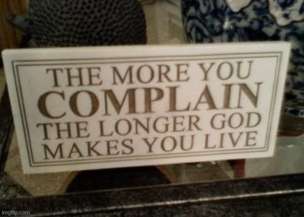 i should show this to every suicidal person i have ever met | image tagged in the more you complain | made w/ Imgflip meme maker