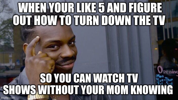 __++}} | WHEN YOUR LIKE 5 AND FIGURE OUT HOW TO TURN DOWN THE TV; SO YOU CAN WATCH TV SHOWS WITHOUT YOUR MOM KNOWING | image tagged in memes,roll safe think about it | made w/ Imgflip meme maker