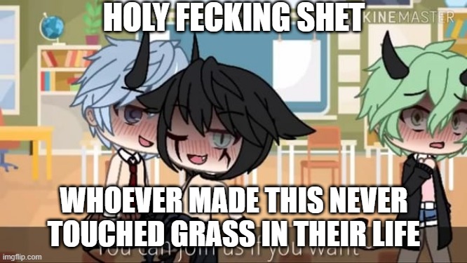 HOLY FECKING SHET; WHOEVER MADE THIS NEVER TOUCHED GRASS IN THEIR LIFE | made w/ Imgflip meme maker