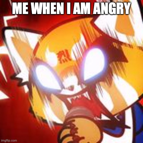 Retsuko rage | ME WHEN I AM ANGRY | image tagged in retsuko rage | made w/ Imgflip meme maker