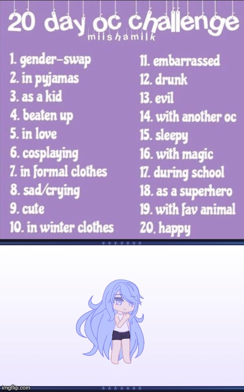 Forgot to cross it out | image tagged in 20 day oc challenge | made w/ Imgflip meme maker