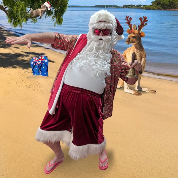 Aussie Santa Blank Meme Template
