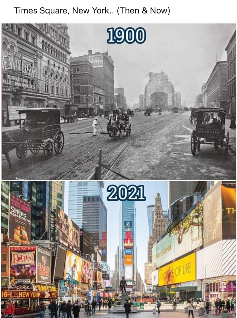 Times Square then and now | image tagged in times square then and now | made w/ Imgflip meme maker