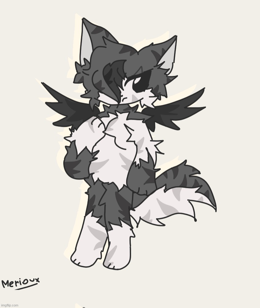 hi since im 14 now decided to draw an emo furry to celebrate | made w/ Imgflip meme maker