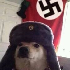 High Quality Nazi Doge Blank Meme Template