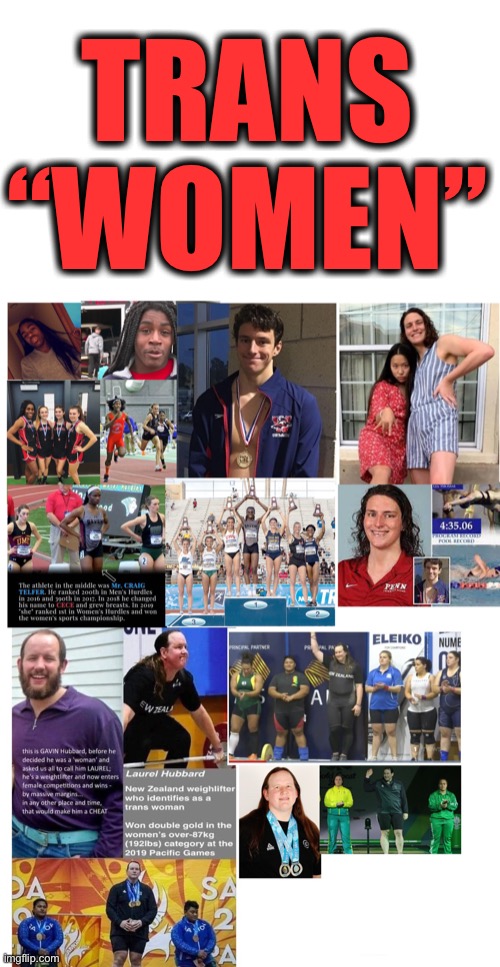 It’s not fair to the real women athletes… | TRANS “WOMEN” | image tagged in womens sports | made w/ Imgflip meme maker