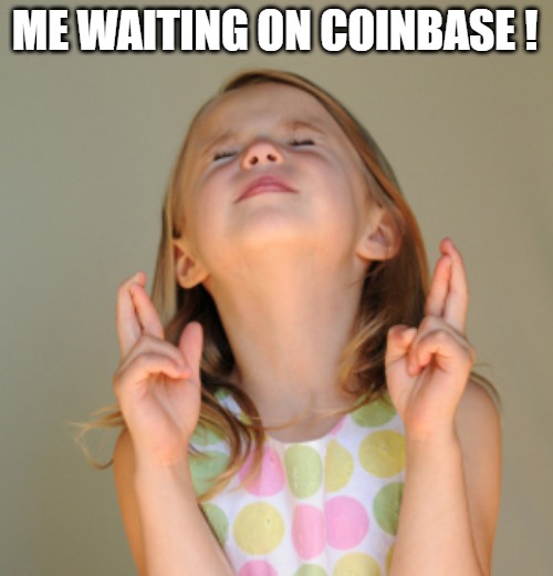 I HOPE SO | ME WAITING ON COINBASE ! | image tagged in hope so | made w/ Imgflip meme maker