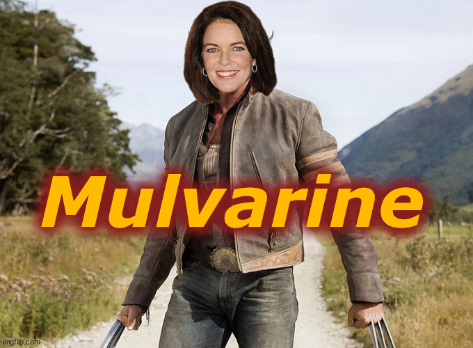 Mulvarine |  Mulvarine | image tagged in mulva,seinfeld,dolores,wolverine,logan | made w/ Imgflip meme maker