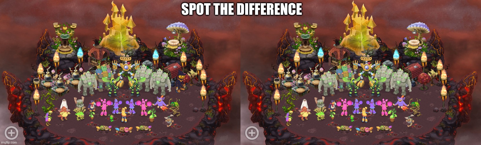 I'm bored, thats why I did this | SPOT THE DIFFERENCE | image tagged in my singing monsters | made w/ Imgflip meme maker