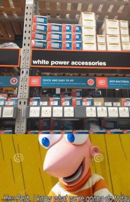 Home Depot here I come! | image tagged in hey ferb,home depot,white power,dark humor | made w/ Imgflip meme maker