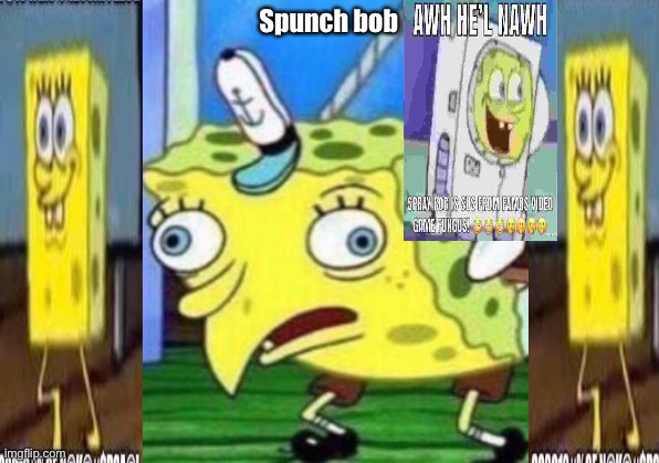 Mocking Spongebob | Spunch bob | image tagged in memes,mocking spongebob | made w/ Imgflip meme maker