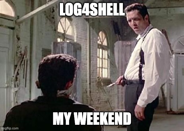 LOG4SHELL; MY WEEKEND | made w/ Imgflip meme maker