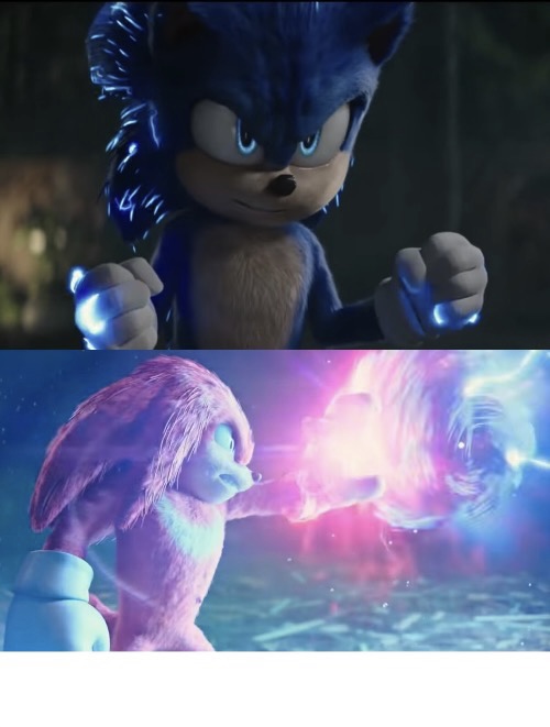 High Quality Sonic Vs Knuckles Blank Meme Template