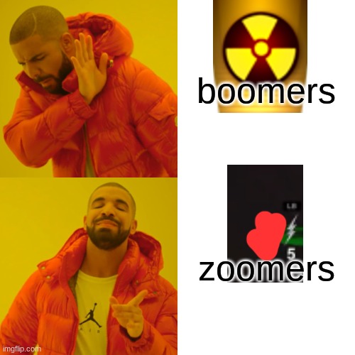dead ops arcade | boomers; zoomers | image tagged in memes,drake hotline bling | made w/ Imgflip meme maker