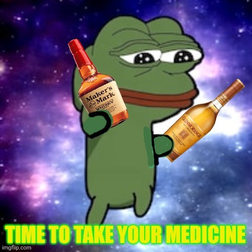 When everyone on presidents starts talking about a new fake virus... | image tagged in plandemic,pepe the frog,never gets,sick,whiskey | made w/ Imgflip meme maker