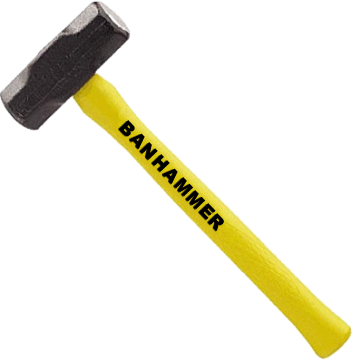 The Ban Hammer Blank Meme Template