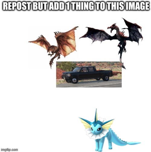 a | image tagged in repost,vaporeon | made w/ Imgflip meme maker