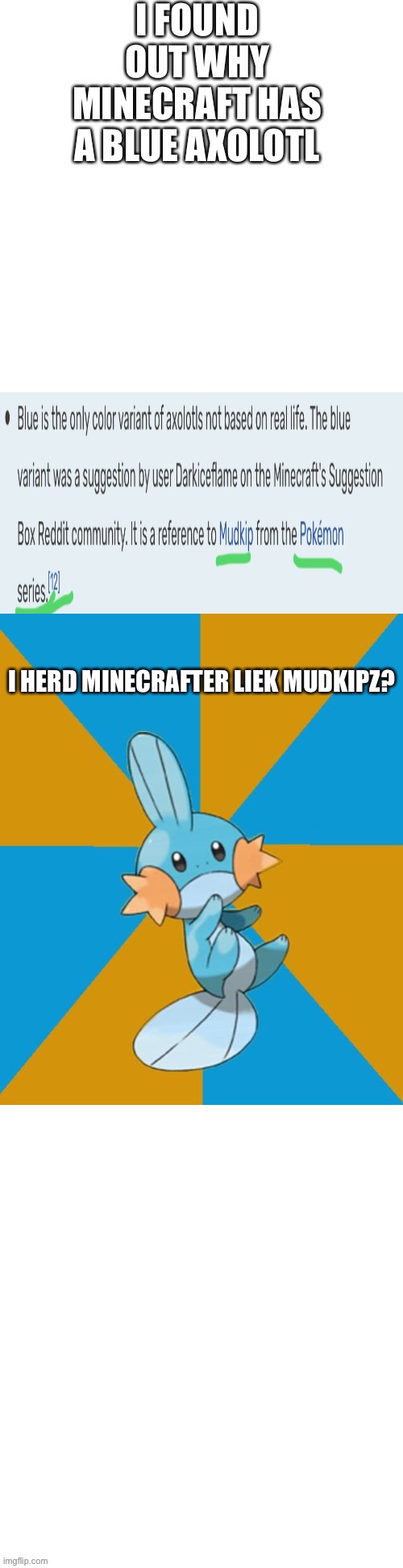 I HERD MINECRAFTER LIEK MUDKIPZ? | image tagged in i herd u liej,why hello there,how are you not dead,stop reading the tags,no god no god please no,noooooooooooooooooooooooo | made w/ Imgflip meme maker