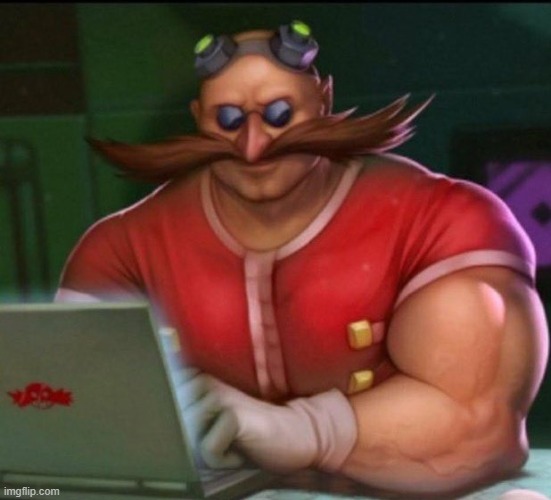 new meme temp | image tagged in eggman chad | made w/ Imgflip meme maker