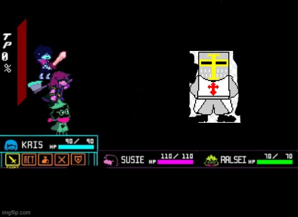 Crusader battle! | image tagged in blank deltarune battle,crusader | made w/ Imgflip meme maker