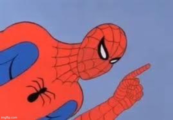 Spider-Man raising finger | image tagged in spider-man raising finger | made w/ Imgflip meme maker