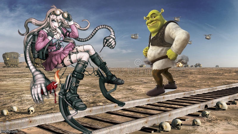Give context | image tagged in horny,girl,vs,shrek | made w/ Imgflip meme maker