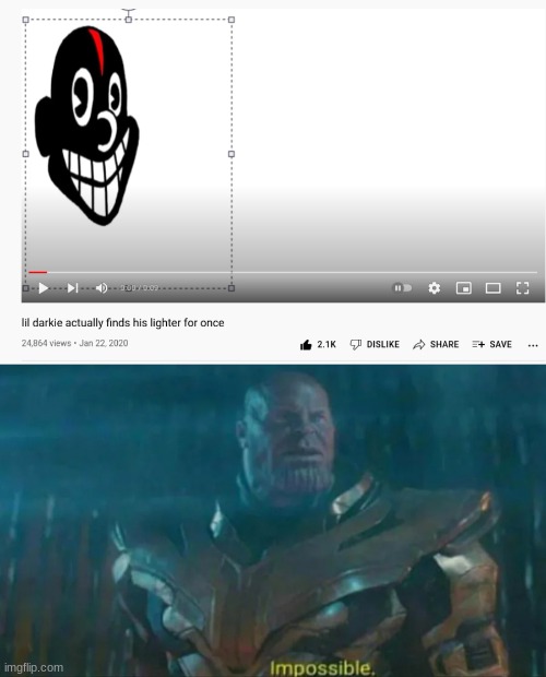 thing i made for r/spidergang | image tagged in thanos impossible | made w/ Imgflip meme maker