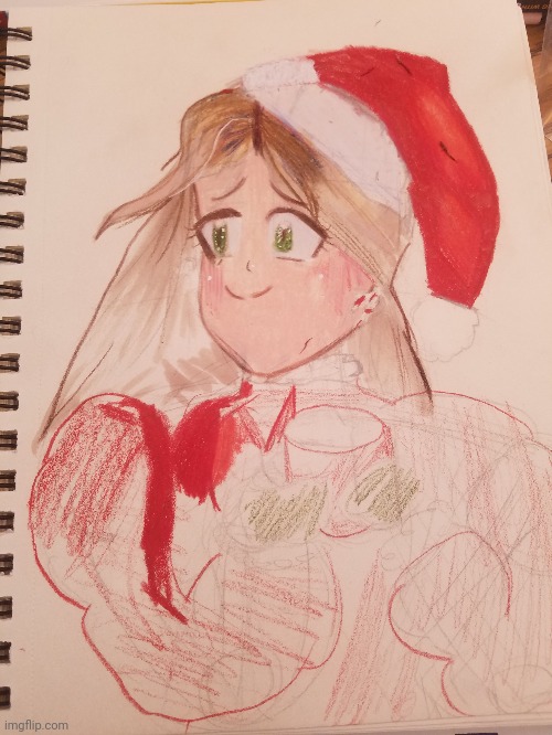 Crimus oc im working on :D | image tagged in art,christmas,artsy | made w/ Imgflip meme maker