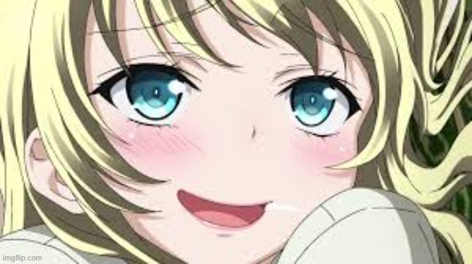 Blushing anime | image tagged in blushing anime | made w/ Imgflip meme maker
