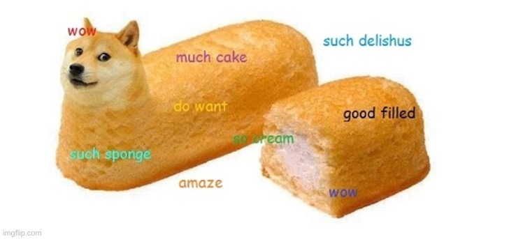 Twinkie doge | image tagged in delicious,creamy doge | made w/ Imgflip meme maker