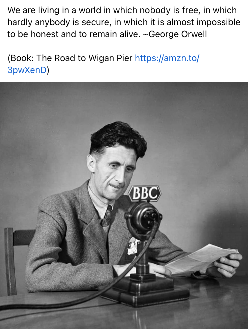 High Quality George Orwell quote Blank Meme Template