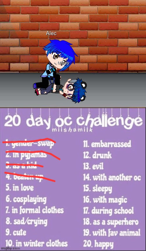 Day 3- beaten up (including my bf and stuffs) | image tagged in gacha | made w/ Imgflip meme maker