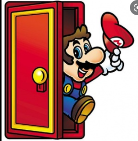 High Quality Mario at the door Blank Meme Template