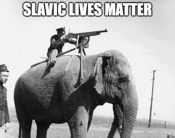 WW1 jumbogun | SLAVIC LIVES MATTER | image tagged in ww1 jumbogun,slavic lives matter | made w/ Imgflip meme maker