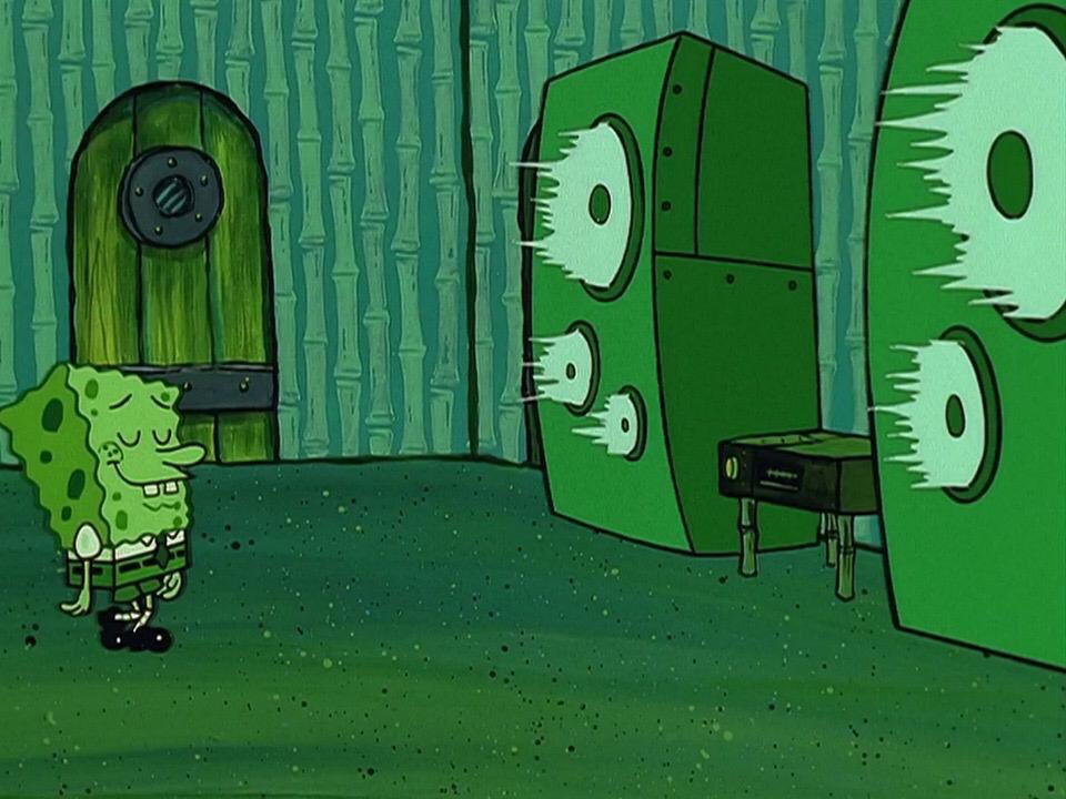 Spongebob speakers Blank Meme Template