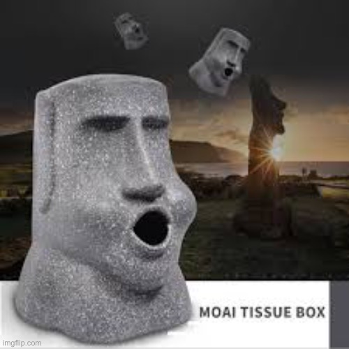 I want this | image tagged in moai tissue box | made w/ Imgflip meme maker