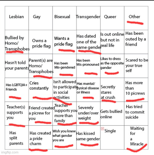 LGBTQIA+ Bingo!! | image tagged in lgbtqia bingo | made w/ Imgflip meme maker