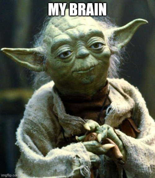 Star Wars Yoda Meme | MY BRAIN | image tagged in memes,star wars yoda | made w/ Imgflip meme maker