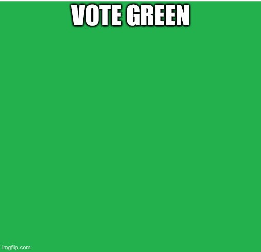 Green Screen | VOTE GREEN | image tagged in green screen | made w/ Imgflip meme maker