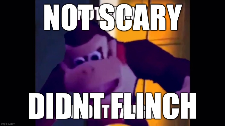 Not funny didn't laugh | NOT SCARY DIDNT FLINCH | image tagged in not funny didn't laugh | made w/ Imgflip meme maker