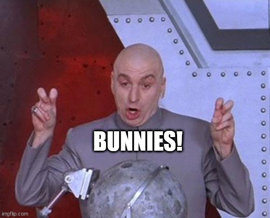 Dr Evil Laser Meme | BUNNIES! | image tagged in memes,dr evil laser | made w/ Imgflip meme maker