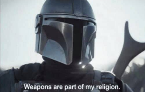 High Quality weapons are a part of my religion Blank Meme Template